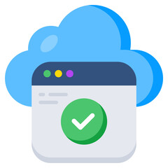 Modern design icon of cloud website