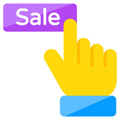 Poster - An icon design of sale button 