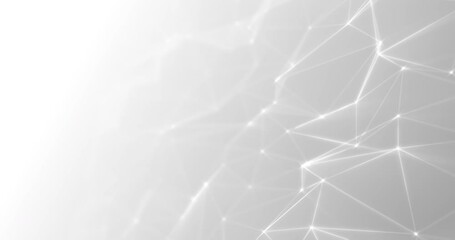 animation of connected lines and dots on the light gray  background