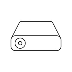 Fototapete - Presentation projector outline icon, vector illustration in trendy style, isolated on white background. Editable perfect graphic resources for many purposes.