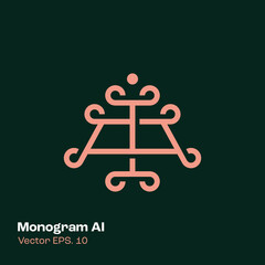 Sticker - Monogram AI Logo