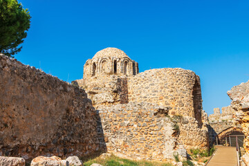 Wall Mural - The church of St. George from the Byzantine period - Inner Fortress in Alanya Castle, Southern Turkey.