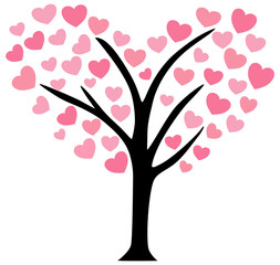 Valentine heart tree decoration 