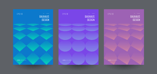 Poster - geometric covers design. annual report template. vector illustration.