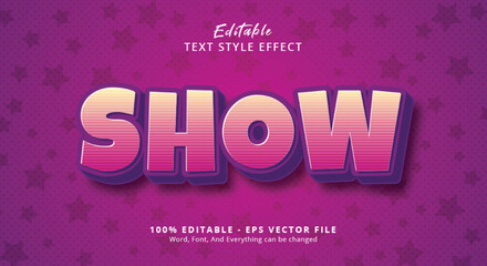 Leinwandbilder - Editable Show purple text effect template