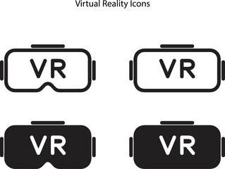 Poster - VR glasses icon. Vector VR glasses illustration white background. Game glasses symbol