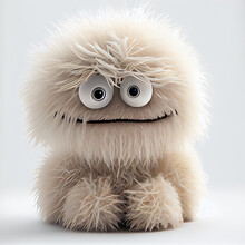 Fluffy Cartoon Monster - Funny Character