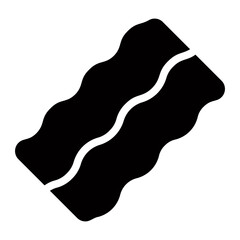 Wall Mural - bacon glyph icon