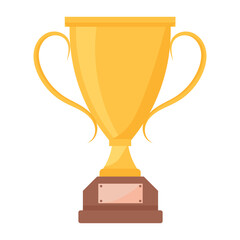 Sticker - Make the best with trophy flat icon 