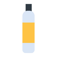 Canvas Print - Modern flat icon of water bottle 