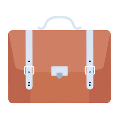 Poster - Ready to use satchel bag flat icon 