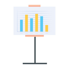 Poster - Modern icon of data analysis in flat style 