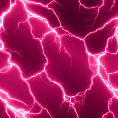 Abstract neon flash lightning seamless pattern illustration. Generative AI.