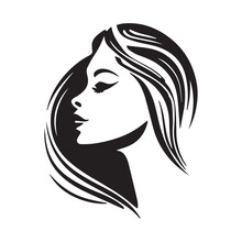 Beauty Face Abstract Logo Vector Illustration. Vector Logo Design For Beauty Salon Or Hair Salon Or Cosmetic Design