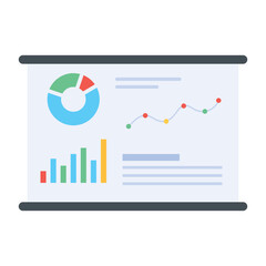 Wall Mural - Modern icon of data analysis in flat style 