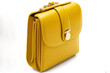 Yellow purse stock photo Wallet, Women, Cut Out, Purse, White Background. Generative AI