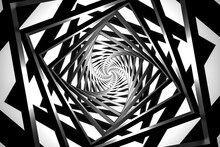 Digital Black And White 3-Dimensional Art
