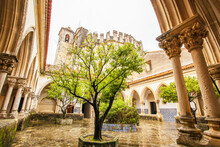Cloister Of The Cemetery At The Convent Of Christ, Tomar, Santaren District, Centro Region, Portugal