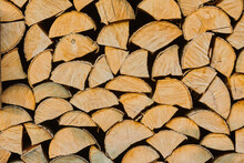 Pile Of Cut Wood At Mount Vapec, Kleine Fatra; Karpaten, Horna Poruba, Slovakia