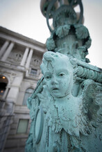Cherub Statue Outside The Library Of Congress.