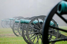 Cannons At Manassas National Battlefield, Virginia.