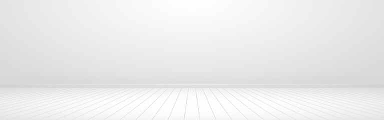 wall and floor mockup. empty white room. wide wall with light effect. interior template with wooden 