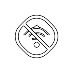 Poster - The best No Wifi Signal Sign icon vector. Prohibition symbol illustration in trendy style. Suitable for many purpose.