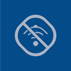 Poster - The best No Wifi Signal Sign icon vector. Prohibition symbol illustration in trendy style. Suitable for many purpose.
