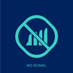 Poster - The best No Signal icon vector. illustration symbol in unique design style. Suitable for many purpose.