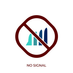 Poster - The best No Signal icon vector. illustration symbol in unique design style. Suitable for many purpose.