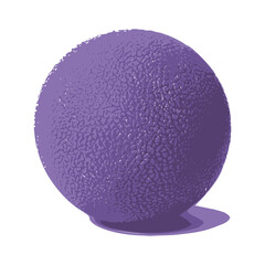 vector illustration, purple massage ball, three dimensional cartoon design style.