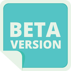 Poster - digital beta version icon cartoon vector. computer upgrade. online label