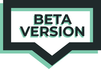 Poster - beta interface icon cartoon vector. computer software. digital upgrade