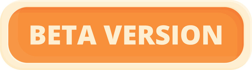 Poster - beta version tag icon cartoon vector. computer upgrade. time data
