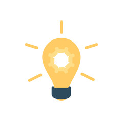 Poster - analytics lightbulb icon. metaphor for insight, ideas and brainstorming. interface for programs and 