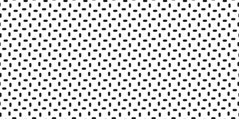 Leinwandbilder - Black seamless dashes, stylish vector illustration. Identical mosaic elements similar to dashes. For seamless print.