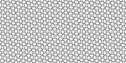 Leinwandbilder - White petals seamless, stylish vector illustration. Identical mosaic elements similar to petals.
