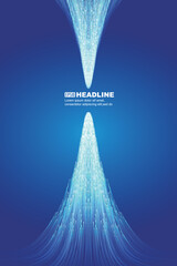 Aufkleber - extending straight up the blue tech lines of collision glow