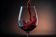 Red Wine Being Poured Into Glass 3d Illustration