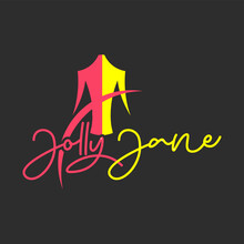 Letter Logo With The Name Jolly Jane, Vector Illustration Design Isolated On Dark Background