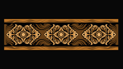 Wall Mural - Beautiful carved decorative ornaments Vector design for elements, editable colors