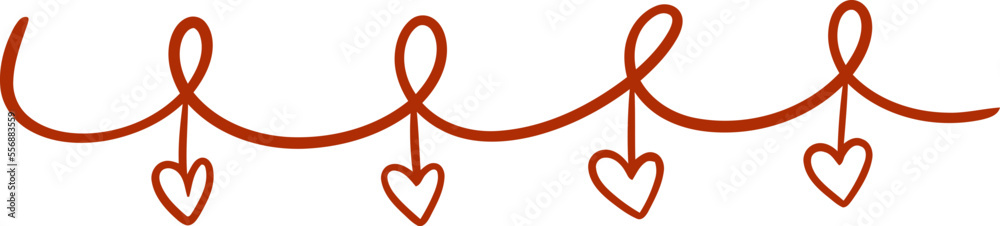 Red Heart Shell Border cute red heart border Stock Vector | Adobe Stock