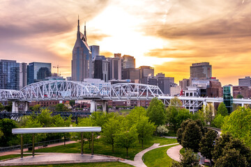 downtown nashville tennessee cityscape skyline scenes