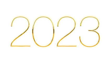 2023 happy new year golden transparent png . happy new year calligraphy text png transparent background or 2023 isolated on white background. new year eve backgorund.