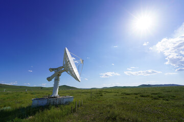 The observatory's radio telescope