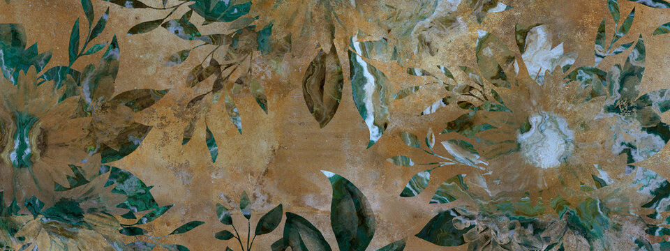 Fototapete - pattern, texture, design, wallpaper, art, leaf, decoration, nature, flower, paper, textile, color, floral, retro
