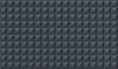  Rough metal texture. Abstract geometric background. Black triangle or pyramid. Futuristic design element. Horizontal image. 3d drawing. 3d rendering.