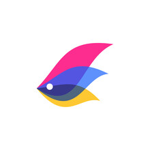 Fish Overlay Color Logo Design 