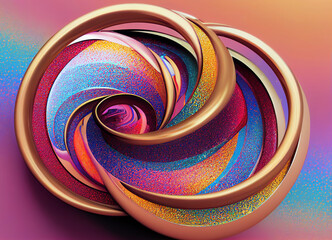 Aufkleber - Wonderful Abstract colourful swirl golden ratio background. Starburst dynamic wave. 