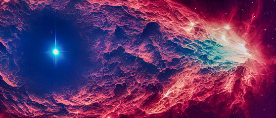 Wall Mural - explosion of the earth, generative ai illustration